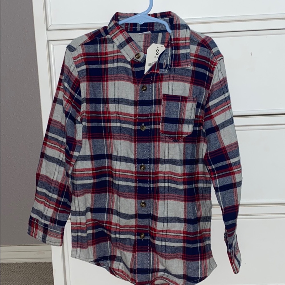 Red, blue, and grey flannel